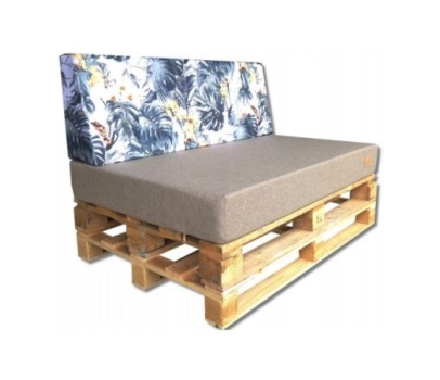 2 Poduszki Ogrodowe na Ławkę Palety Huśtawkę - poduchy 120x80 + 40 klin