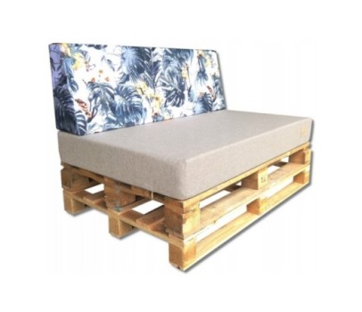 2 Poduszki Ogrodowe na Ławkę Palety Huśtawkę - poduchy 120x80 + 40 klin