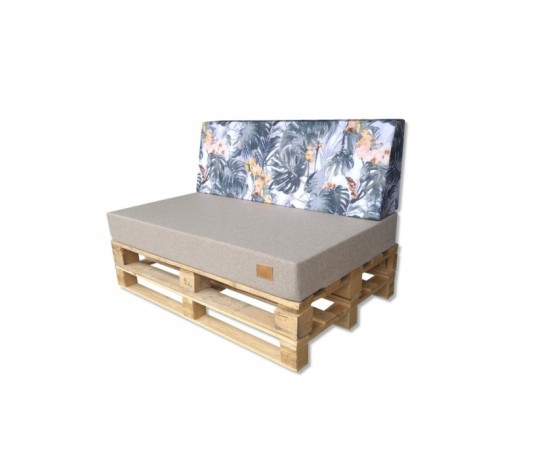 2 Poduszki Ogrodowe na Ławkę Palety Huśtawkę - poduchy 120x80 + 40 klin