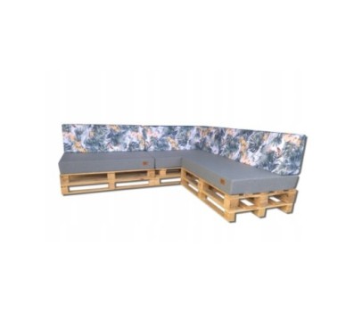 Zestaw poduch ogrodowych z oparciem Palety Narożnik -3 szt. 120x80 + 40x120