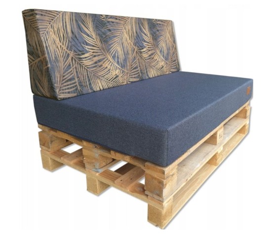 2 Poduszki Ogrodowe na Ławkę Palety Huśtawkę - poduchy 120x80 + 40 klin