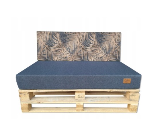 2 Poduszki Ogrodowe na Ławkę Palety Huśtawkę - poduchy 120x80 + 40 klin