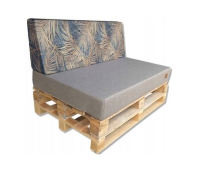 2 Poduszki Ogrodowe na Ławkę Palety Huśtawkę - poduchy 120x80 + 40 klin