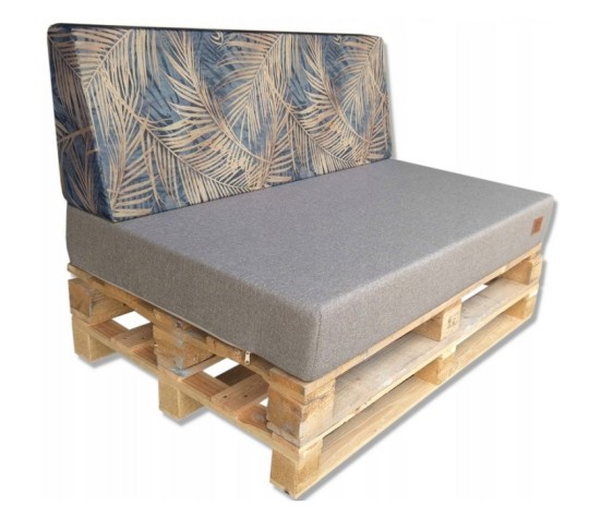 2 Poduszki Ogrodowe na Ławkę Palety Huśtawkę - poduchy 120x80 + 40 klin